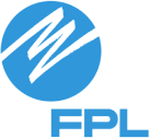 Blue Florida Power Light logo.