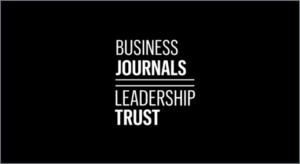 White text reading "Business Journals Leadership Trust" on a black background.
