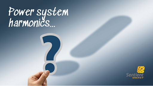 Power system harmonics blog cover photo with Sentient Energy logo in the corner.